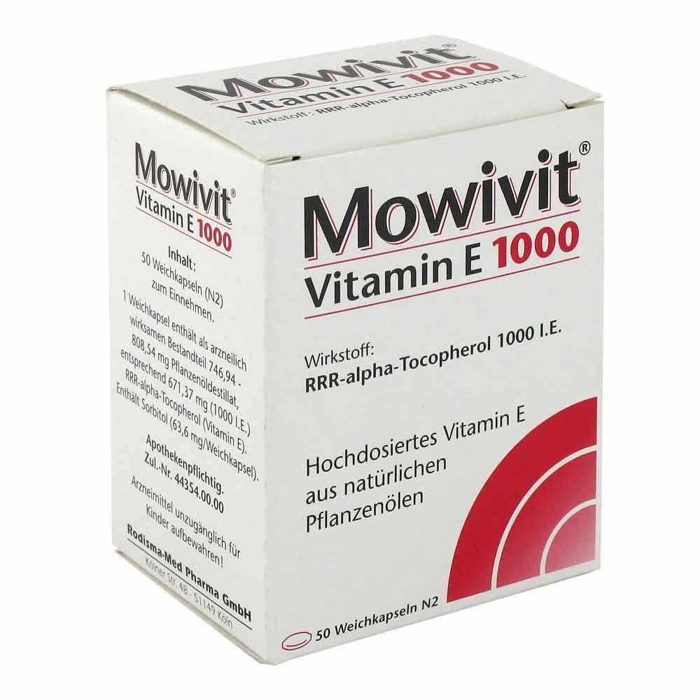 Rodisma-Med Pharma GmbH Mowivit Vitamin E 1000 Kapseln 00836891