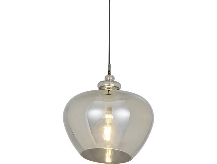 Pendellampe Bela Grau Metall/Glas B 30 cm