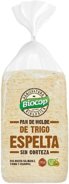 Biocop Pão De Forma De Trigo Espelta Sem Côdea 300g