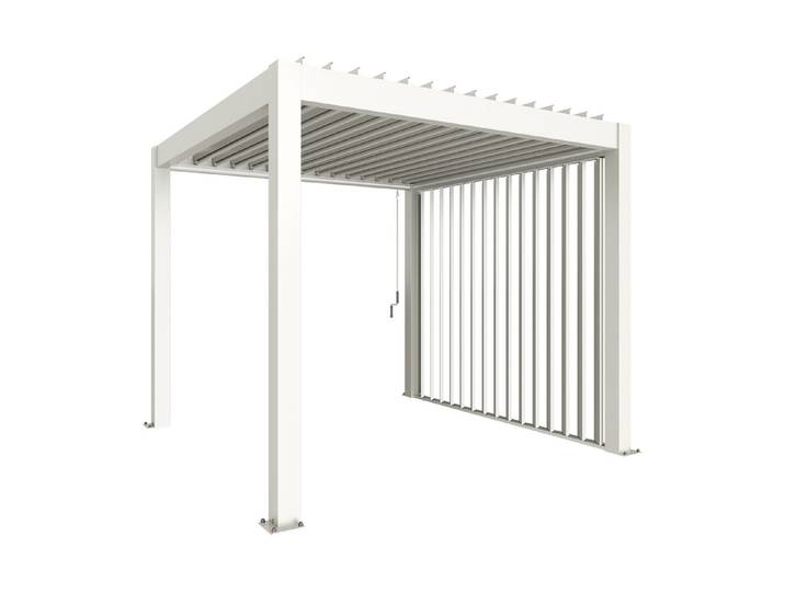 Biohort Lamellenseitenwand für Pergola 2m Weiss