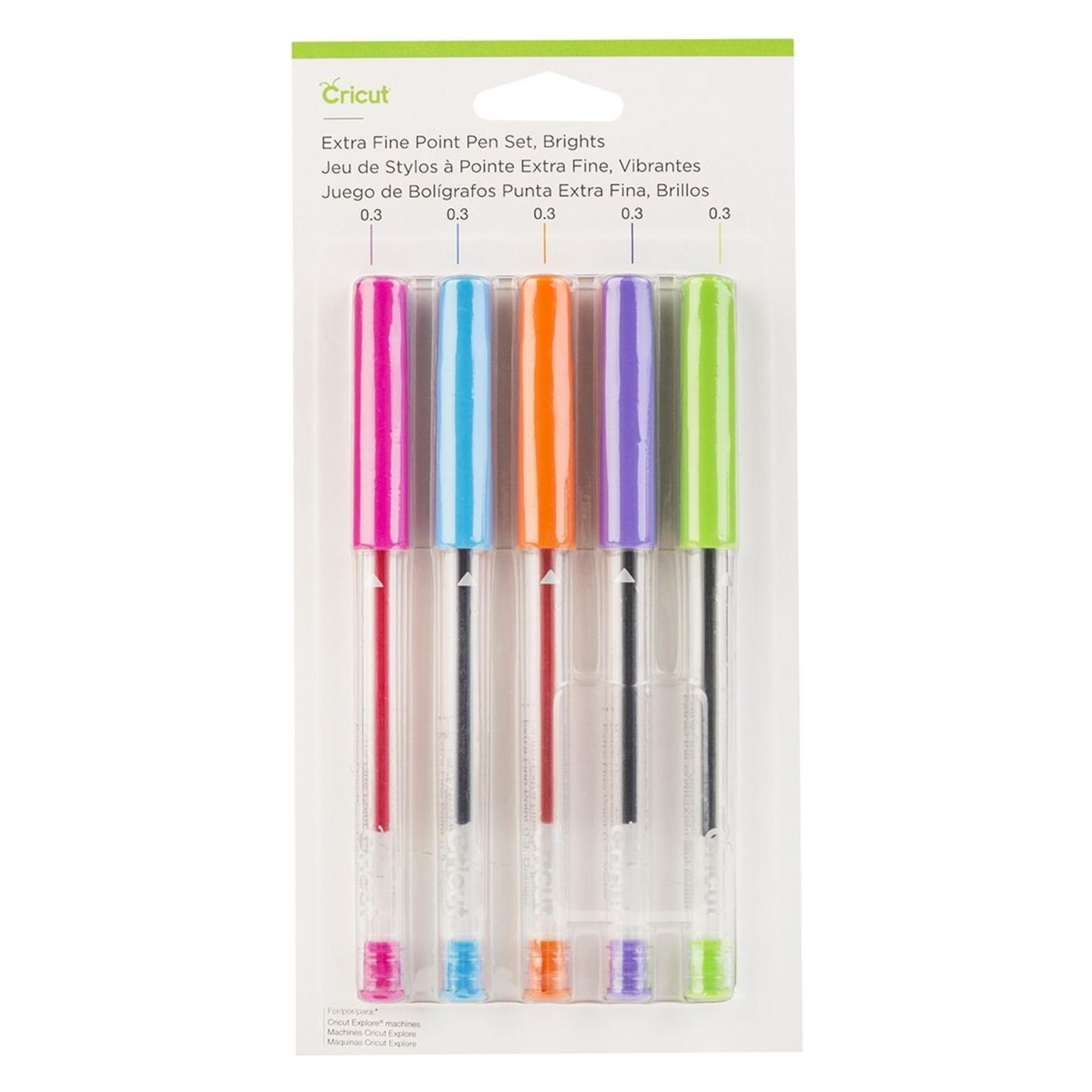 Cricut Explore/Maker Extra Fine Point Pen Set 5-pack Brights(P) (2007645)