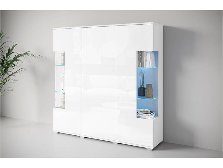 OTTO home Kenia 1 Stk. tlg. Modernes Highboard, mit Glastüren, Breite 135 cm