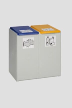 VAR Kunststoffcontainer 2-fach ohne Deckel 80 l (3801)
