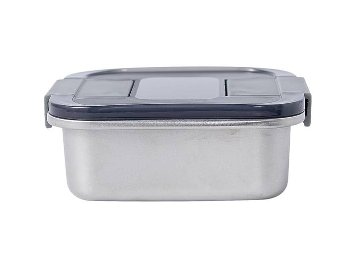 Vorratsdose Harriet Grau Edelstahl/Polyethylen B 13.2 cm T 12.7 cm 0.4 l - Farbe: Chrom - Material: Edelstahl/Polypropylen - Vorratsdose