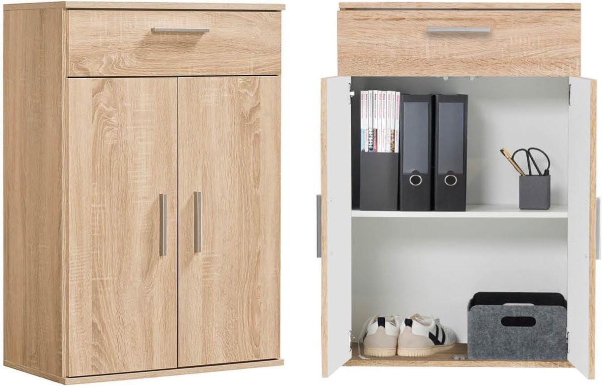 Multifunctionele ladekast en archiefkast in Sonoma Eiken, Breedte: 60 cm