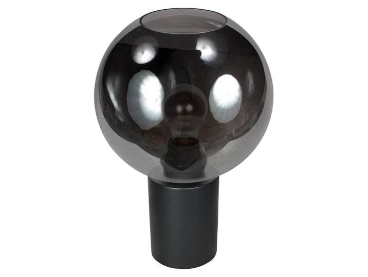 Tischlampe - schwarz - Bloeba - glas metall - Ø 25cm - E27 - 4381ZW - Mexlite