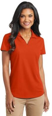 Port Authority L572 Women's Dry Zone Grid Polo Shirt in Autumn Orange size 4XL   Polyester