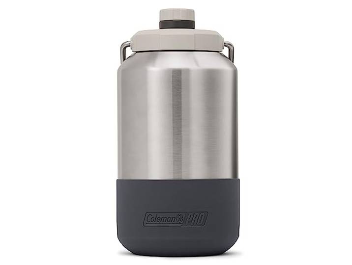 Coleman Pro strapazierfähiger, isolierter Gallonen-Wasserkrug, auslaufsicherer, tragbarer Krug für robusten Einsatz, langlebige Stahl-Wasserflasche