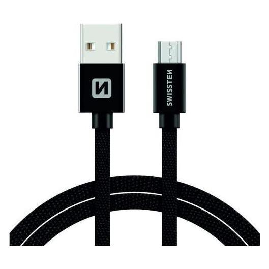 Swissten Datenkabel Textil USB / Micro-USB 1.2 M (1.20 m, USB 2.0) (71522201)
