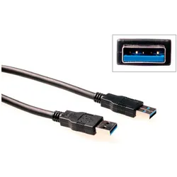 ACT Advanced Cable Technology SB3005 5.00m USB A USB A Männlich Männlich Schwarz USB Kabel (5 m, USB 3.2 Gen 1), USB Kabel