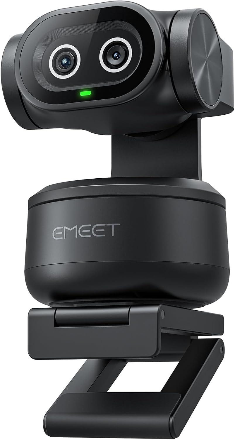 Selius 4K PTZ Dual Camera Webcam met 3,8 Inch Scherm en USB-C Aansluiting voor Streaming en Thuiswerken