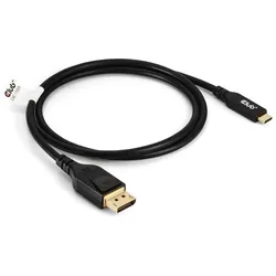 Club 3D USB Typ C – DisplayPort (1 m), Videokabel, Schwarz