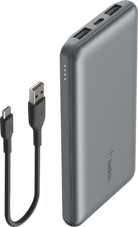 Belkin BoostCharge Powerbank, 10000 mAh, 15 W, grijs