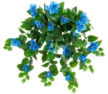 Nearly Natural 24-in UV Resistant Artificial Azalea Hanging Plant - Set of 3