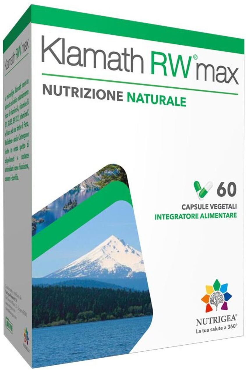NUTRIGEA Srl Klamath Rw Max 60 Capsule - Integratore di Alga Klamath per il Benessere Generale
