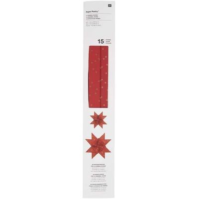 Fröbelsterne, rot, Sterne, 60 Streifen MIX, 120 g/m²