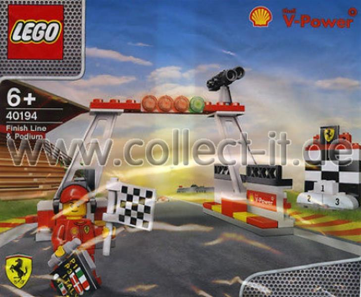 LEGO Shell V-Power Collectie Finishlijn en Podiumsset 40194