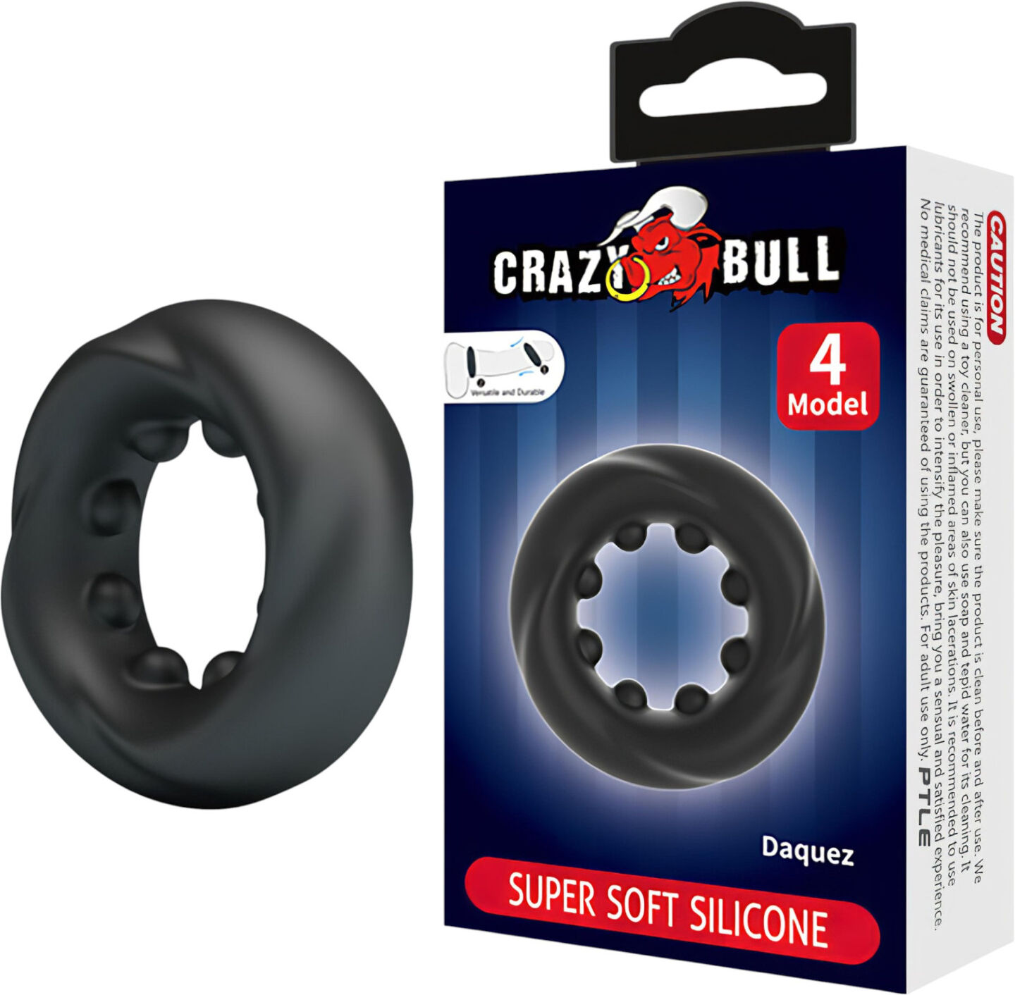 Crazy Bull - Penisring Med Vibration - Sort