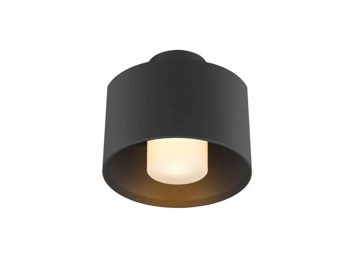 Plafonnier d'extérieur Photoni Cyl, cylindrique noir - SLV - Terrasse - Aluminium