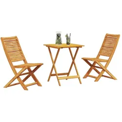 vidaXL, Gartentisch + Balkontisch, Gabelella (2x Sessel + runder Tisch) (60 x 60 x 75 cm)