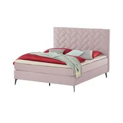 Boxspringbett  Weave ¦ rosa/pink ¦ Maße (cm): B: 160 H: 122