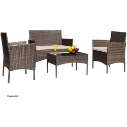 HTI-Living, Gartenlounge, Gartenmöbel 4-teiliges Set Maceira