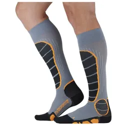 Monnet, Herren, Sportsocken, Ski Free - Skisocken (41 - 42), Orange, Grau