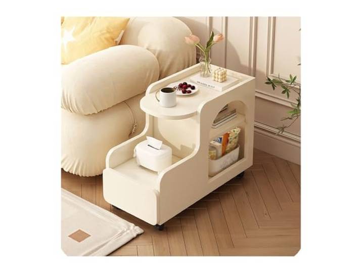 FZL02068LM Ecklager Wohnzimmer-Couchtisch, beweglicher Wagen Schlafzimmer-Nachttisch-Sideboard, kleiner Beistelltisch