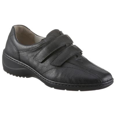 Klettschuh WALDLÄUFER "KYA", Damen, Gr. 4,5 (37,5), schwarz, Leder, Schuhe Klettschuh, Slipper, Bequemschuh in Komfortweite H (= sehr weit)