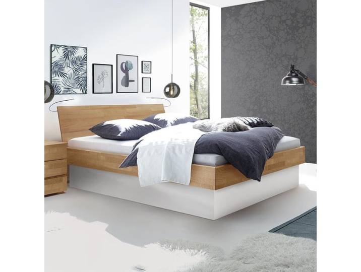 Bett Grosseto Komfort Buche Massivholz mit Bettkasten 140x200cm modern,