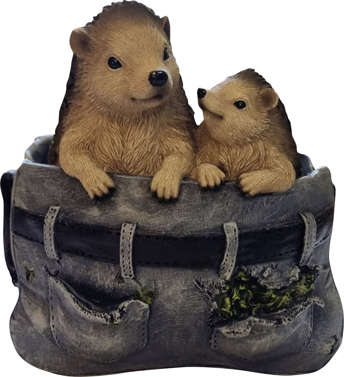 FD Dekofigur Igel in der Tasche 22 cm bunt