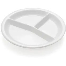 WAS Germany - Abteilteller Hamburg System Set 3-teilig, 3-fach Unterteilung, Ø 26 cm, Porzellan