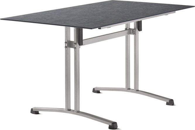 Sieger Gastro Tisch Polytec Säulenklappgestell 140x80 cm
