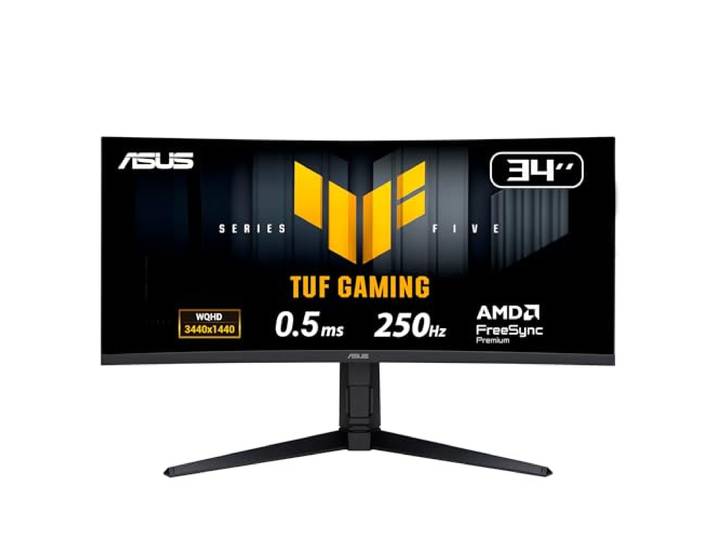 TUF Gaming Series 5 Gaming Monitor - VG34WQML5A - 34 inch WQHD Fast-IPS display, gebogen design