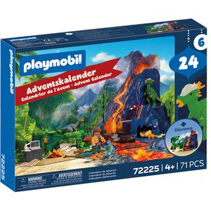 playmobil Adventskalender 72225, Dino-Expedition, gefüllt mit Spielfiguren und Zubehör, 40 x 30 cm