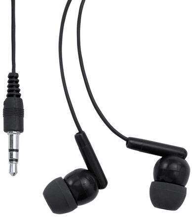 Casque filaire publicitaire avec étui en PVC transparent Punk noir TAILLE UNIQUE ADULTE