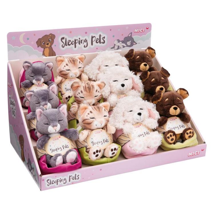 NICI Kuscheltier Sleeping Pets Display GREEN (29 cm) (40245032)