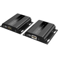 HDMI IP PoE Extender Set, HDMI Verlängerung schwarz, 4K/60Hz