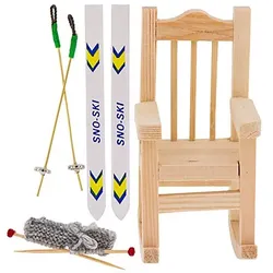 Miniatur "Stricken/Skier", 4-teilig