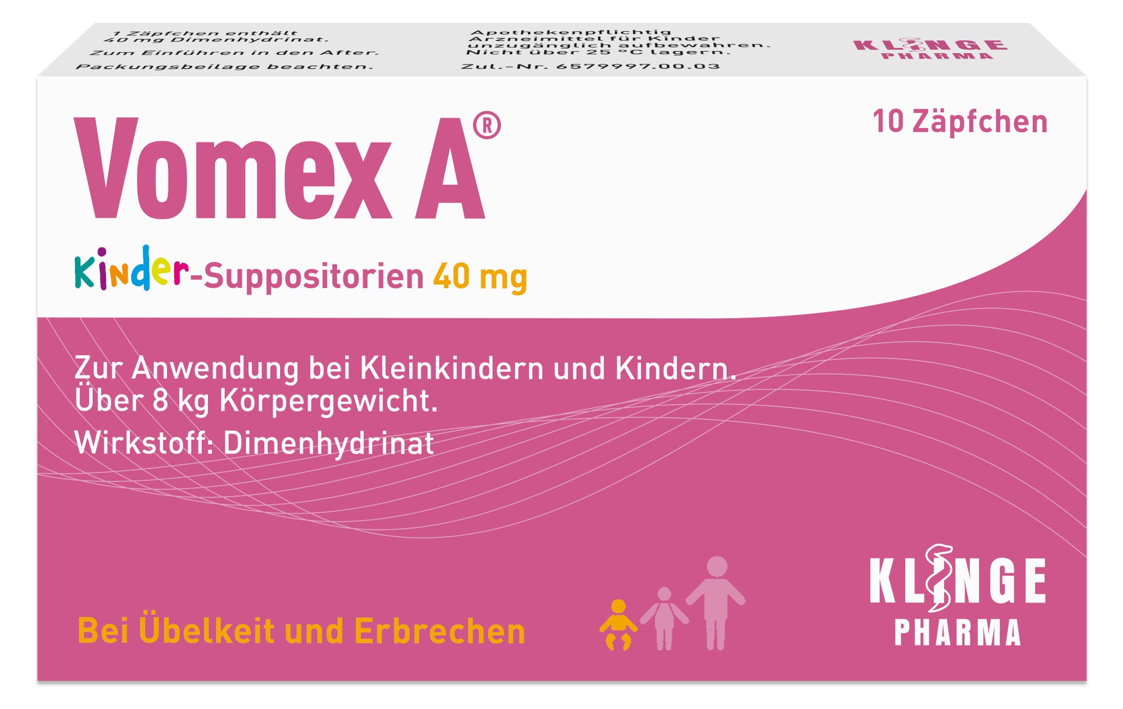 Vomex A Kinder-Suppositorien 40 mg 10 St