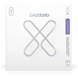 D’Addario XSAPB1152-3P - XS Acoustic Phosphor Bronze Custom Light | 011-052 - 3-... - Saiten Westerngitarre