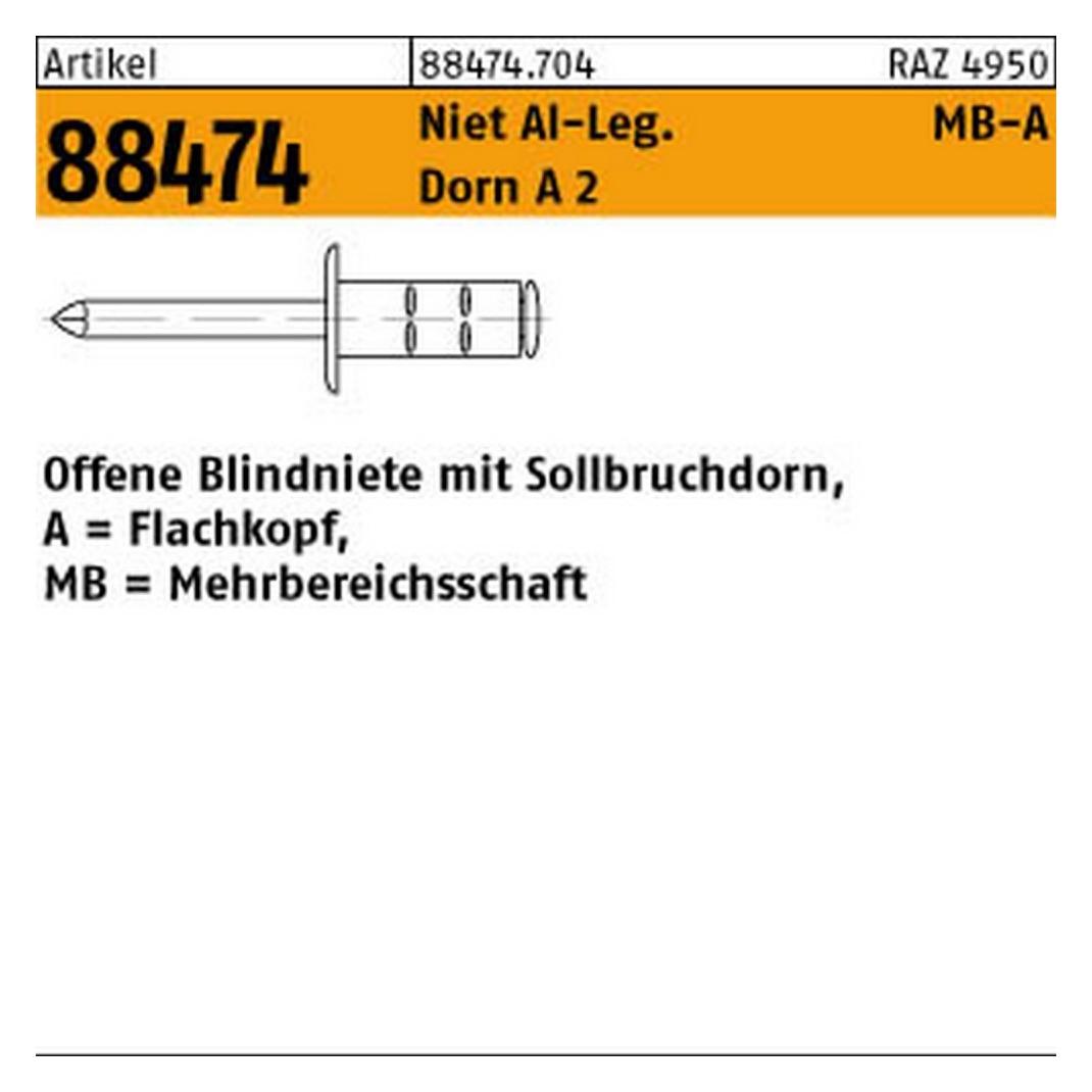 Gesipa PolyGrip Mehrbereichsschaft-Blindniete Alu/A 2 3,2 x 11 S (884747040032011)
