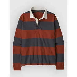 Patagonia Rugby Longsleeve wide stripe / rusty red Gr. XS