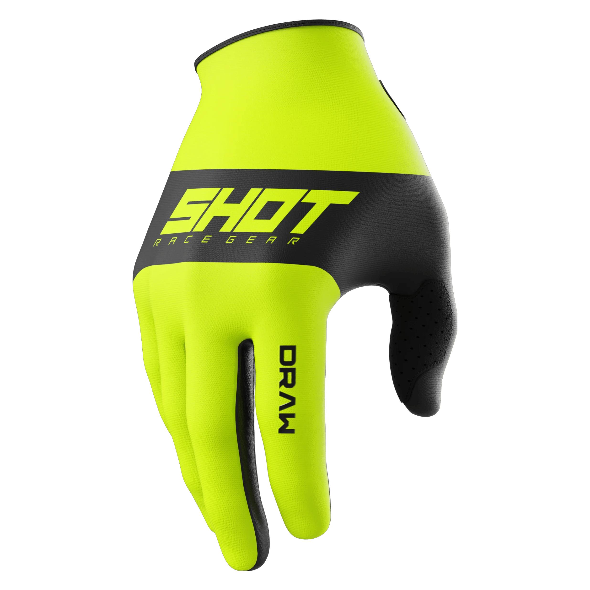 Shot racegear Kinderhandschuhe Shot Draw Sky Neongelb Gr.L (Jungen, L) (A06-13D1-AK4-04)