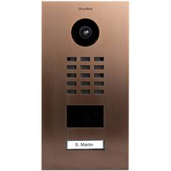 DoorBird D2101V IP-Video-Türsprechanlage LAN Außeneinheit Edelstahl V2A (gebürstet), Bronze-Optik 423870079
