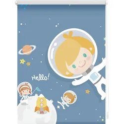 Lichtblick Rollo Klemmfix, ohne Bohren, Verdunkelung, Astronaut  - Blau