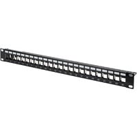 DN-91411, Patchpanel schwarz, Rackmount (1 HE), 24-Port