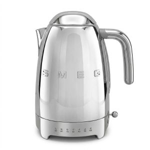 Smeg Wasserkocher KLF04SSEU 50er Retro Style, 1,7 Liter, 2400 Watt, Edelstahlgehäuse, silber