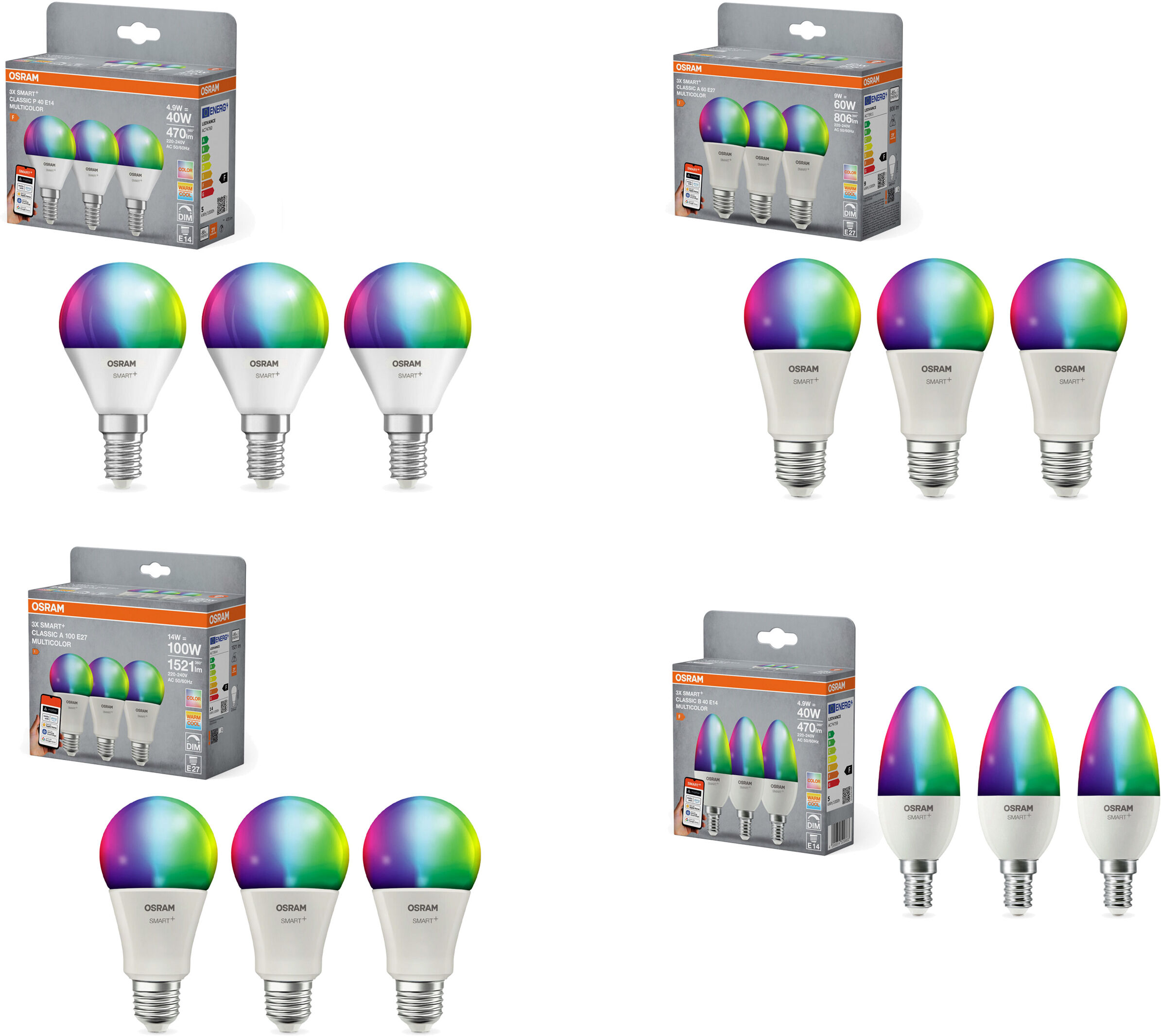OSRAM Smart MATTER Leuchtmittel, 3er Pack