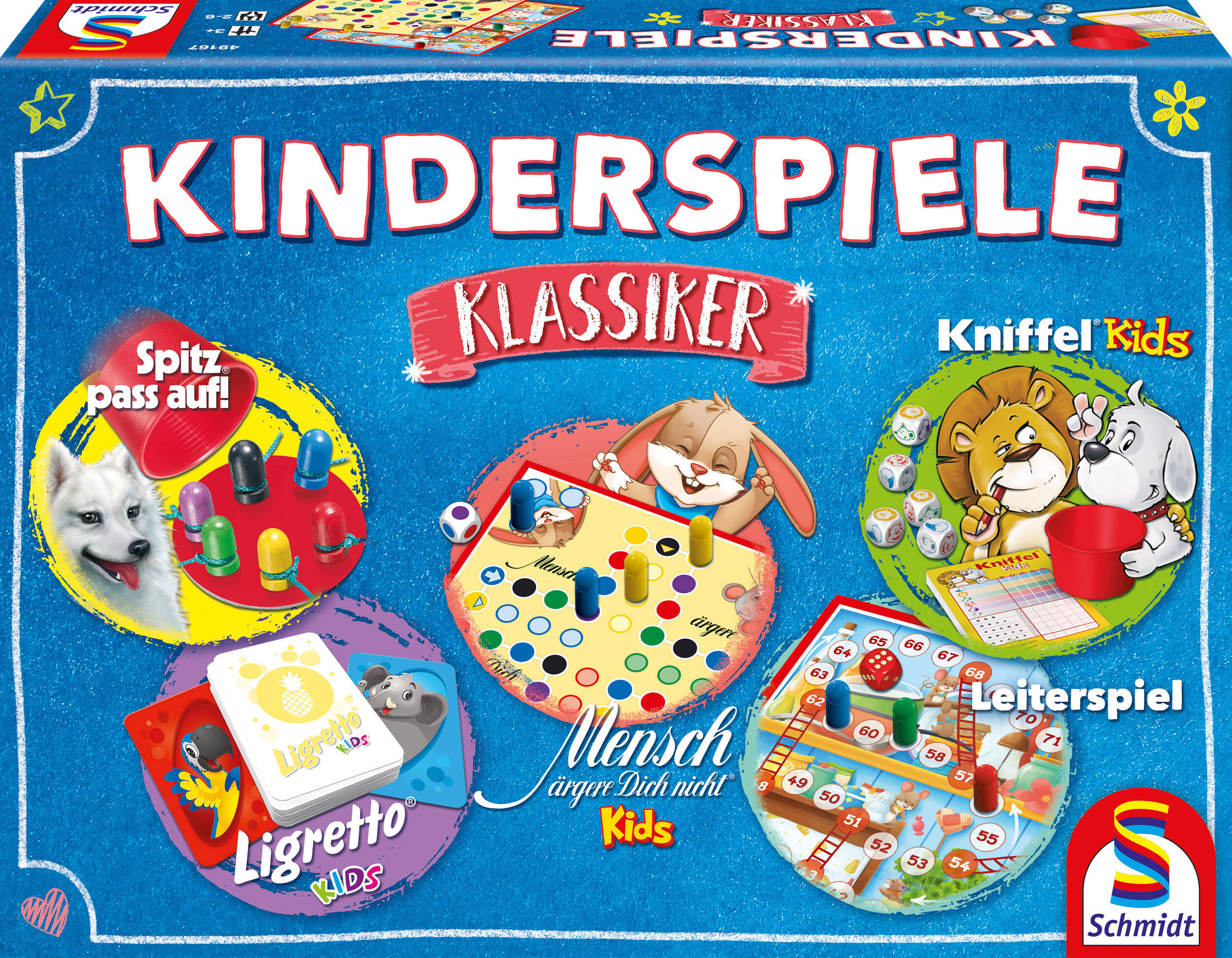 Spielesammlung SCHMIDT SPIELE "Kinderspiele Klassiker", bunt, Spiele, Kinder, Kunststoff, Pappe, Spielesammlung